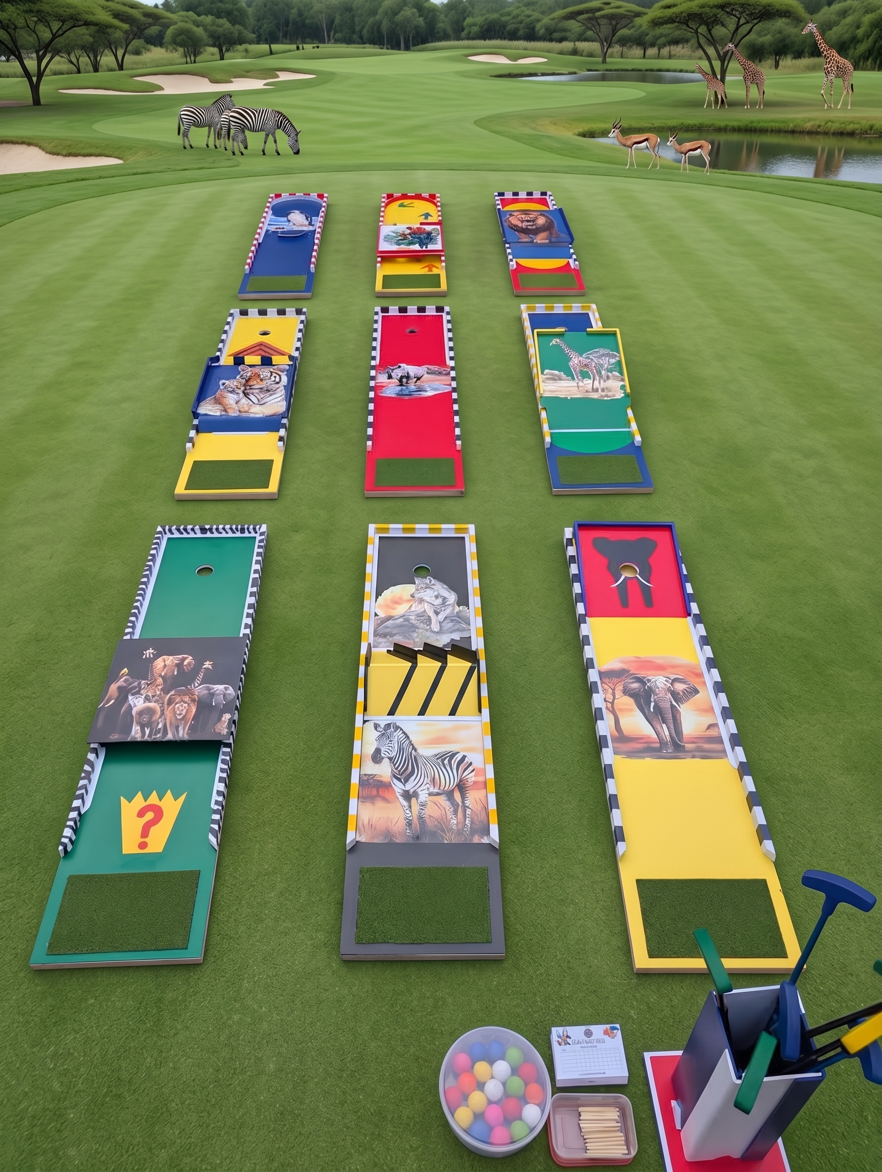 Wildlife Frenzy Crazy Golf Set